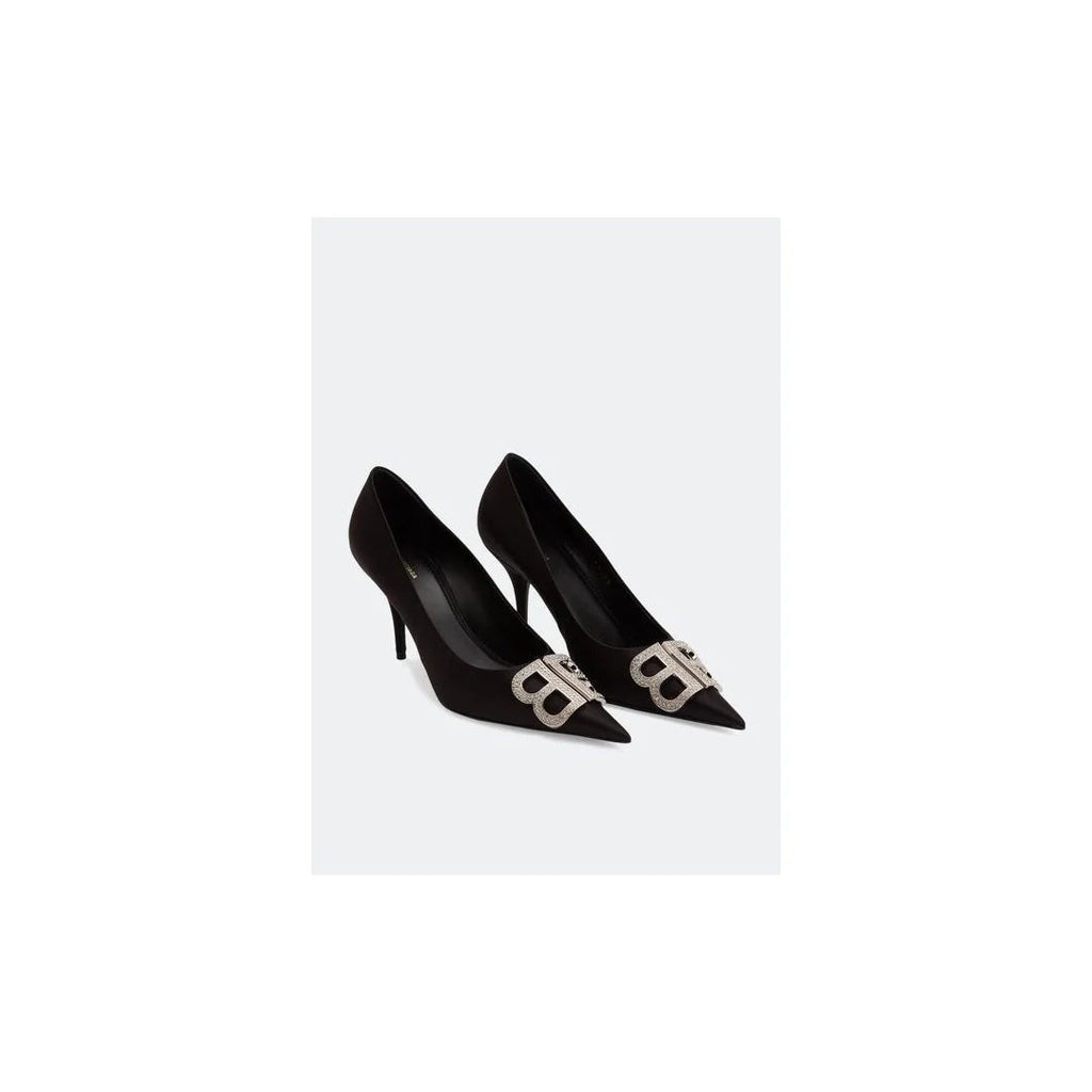 BALENCIAGA BB SQUARE KNIFE POINTED TOE PUMP BLACK