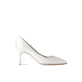 MANOLO BLAHNIK MARTEUIL LACE PUMPS WHITE