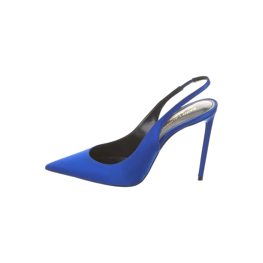 SAINT LAURENT RENEE SLINGBACK PUMPS BLUE