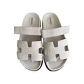 HERMÈS CHYPRE SANDAL WHITE & CREAM