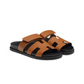 HERMÈS CHYPRE SANDAL TAN & BLACK
