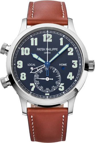 patek-philippe-complications-calatrava-pilot-travel-time-white-gold-blue-dial-5524g-001
