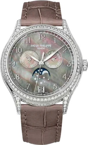 patek-philippe-complications-ladies-annual-calendar-moon-phase-38mm-black-tahitian-mother-of-pearl-arabic-white-gold-diamond-set-leather-automatic-4948g-001