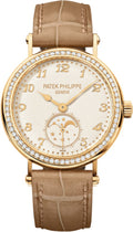 patek-philippe-complications-moon-phase-manual-ladies-yellow-gold-diamond-bezel-33mm-cream-dial-alligator-leather-strap-7121j-001
