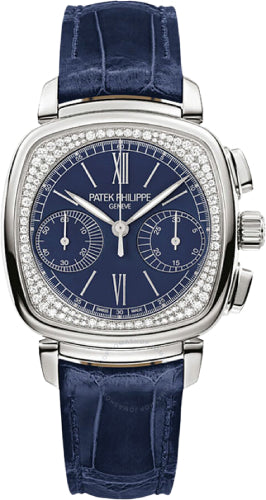 patek-philippe-complications-ladies-chronograph-35-x-39mm-blue-opaline-roman-white-gold-diamond-set-leather-manual-7071g-011