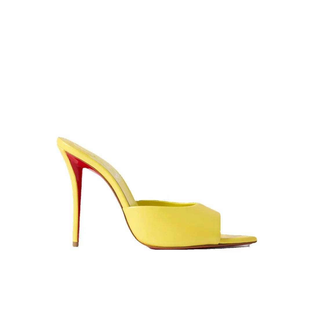 CHRISTIAN LOUBOUTIN MISS Z LEATHER PUMP YELLOW
