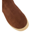 MIU MIU SUEDE HARNESS ENGINEER BOOT TAN