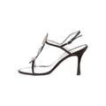 MANOLO BLAHNIK CIGAURASLI BOW-EMBELLISHED SLINGBACK SANDALS BLACK