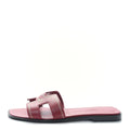 HERMÈS HERMES BOX CALFSKIN ORAN SANDAL ROUGE TOMETTE BURGUNDY