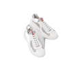 PRADA PATENT-LEATHER AND TECHNICAL-FABRIC AMERICA'S CUP SNEAKERS WHITE