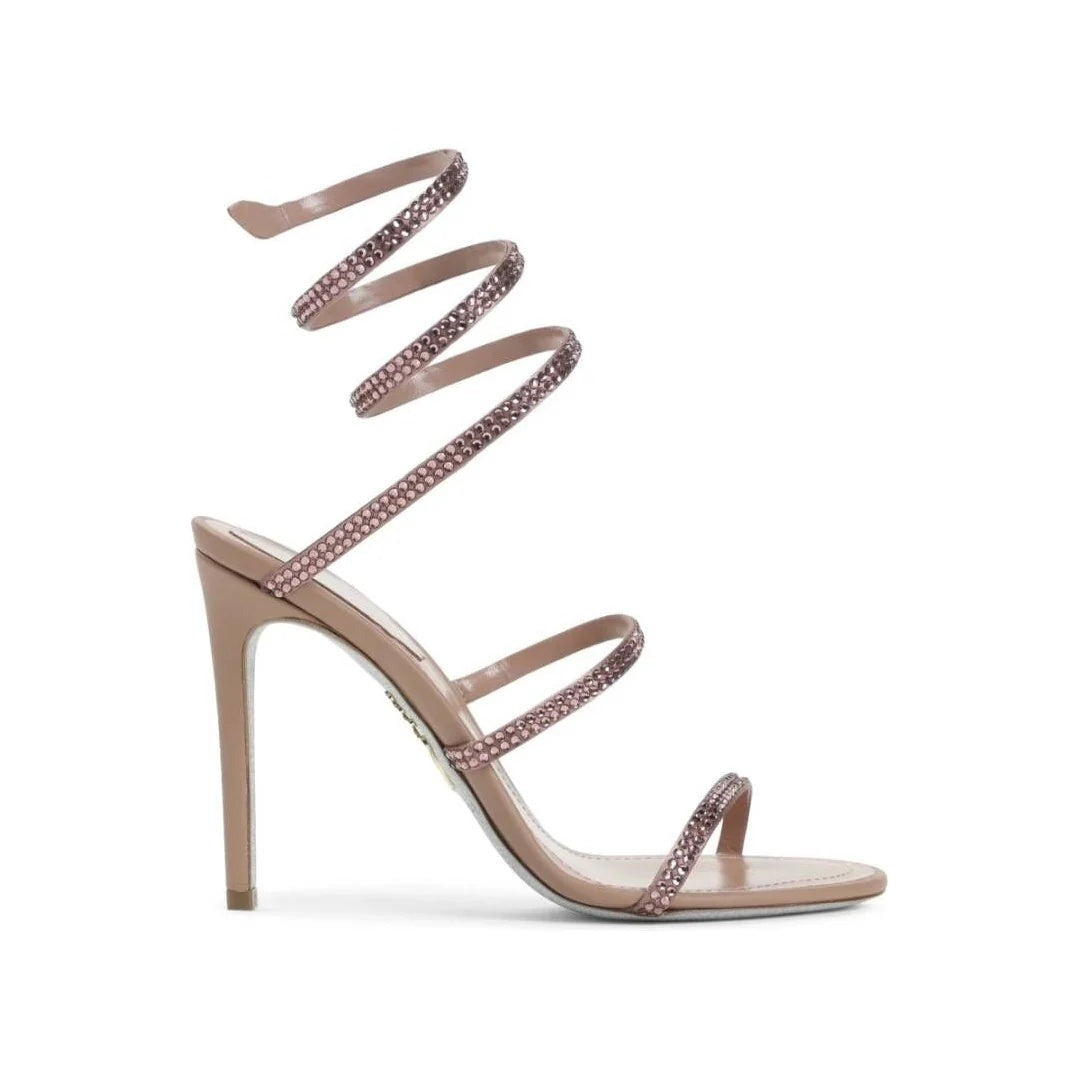 RENÉ CAOVILLA EDEN NUDE SANDAL PINK & MAUVE