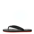 CHRISTIAN LOUBOUTIN LOUBI DONNA SPIKE FLIP FLOPS BLACK & RED