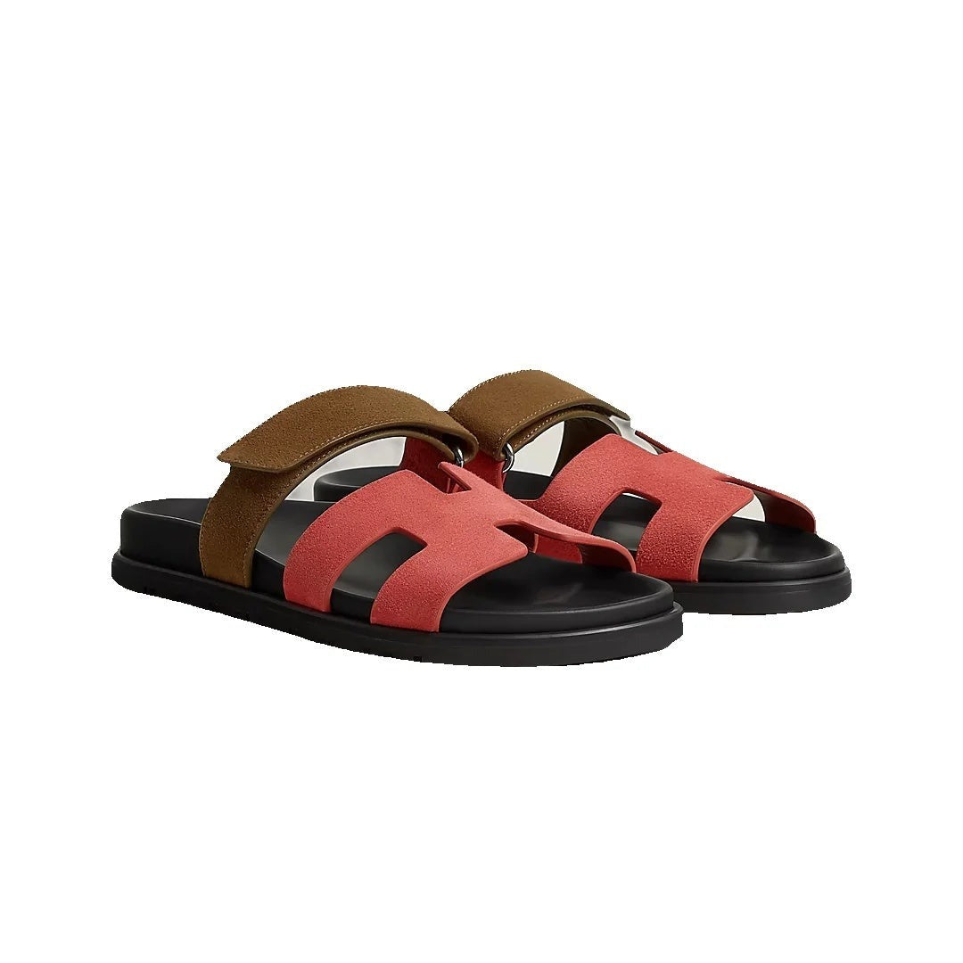 HERMÈS CHYPRE SANDAL PINK & BROWN