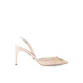 RENÉ CAOVILLA JINNY CRYSTAL-EMBELLISHED SLINGBACK PUMP PINK & NUDE