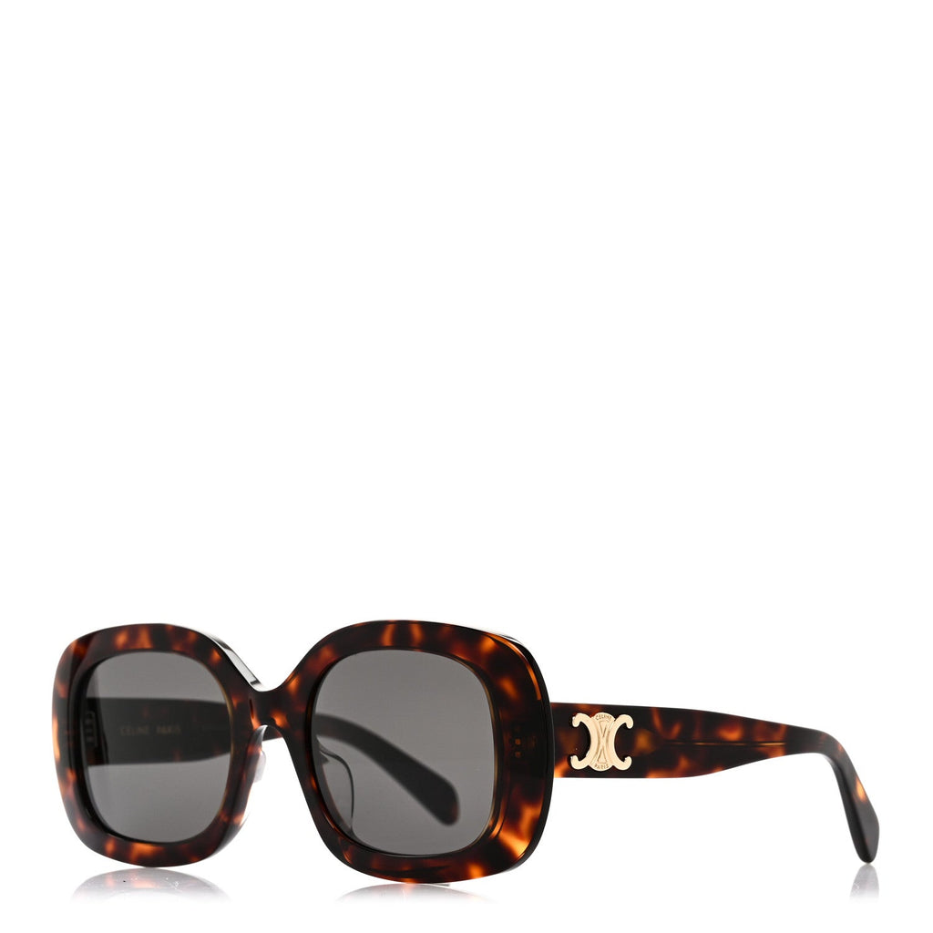 Celine Square Sunglasses — Tortoise – Acetate Triomphe 01 CL40262U
