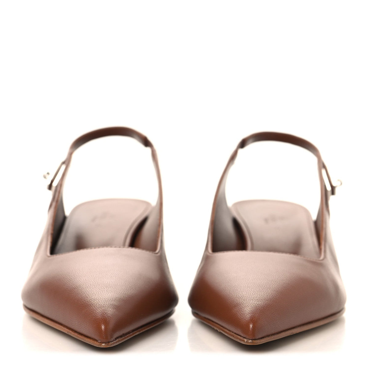 MANOLO BLAHNIK CAMPARISLI NAPPA LEATHER SLINGBACK PUMPS TAN & CAMEL