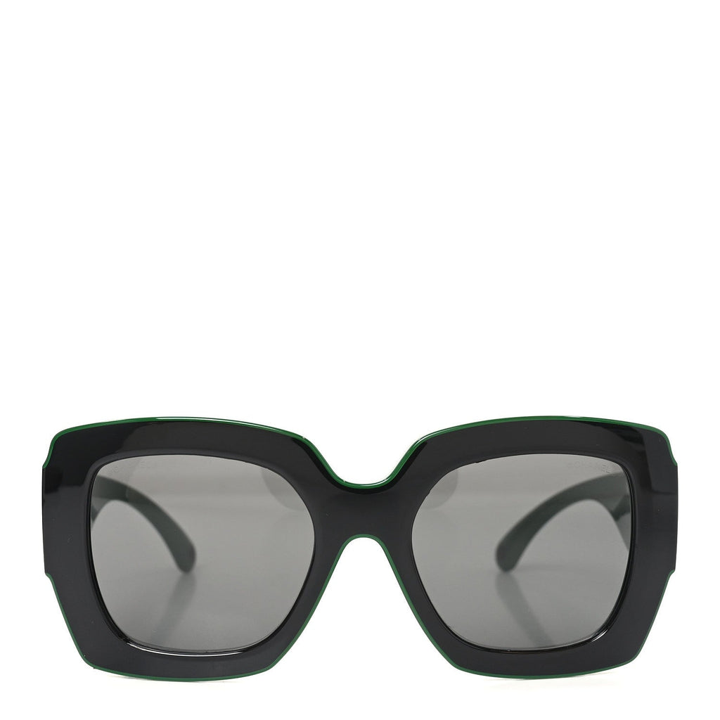 Chanel Square Sunglasses — Black – Acetate 6059 Green