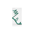 RENÉ CAOVILLA CLEO 105MM BAGUETTE CRYSTAL SATIN SNAKE-WRAP SANDAL GREEN