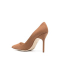 MANOLO BLAHNIK BB WOVEN RAFFIA PUMPS TAN & BROWN