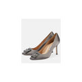 MANOLO BLAHNIK HANGISI SATIN PUMPS GRAY