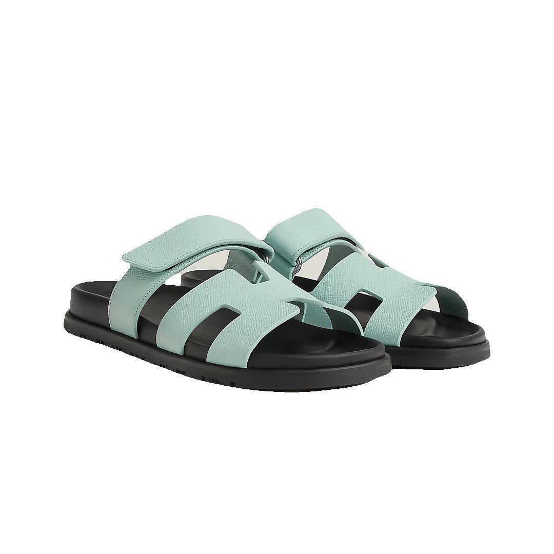 HERMÈS CHYPRE SANDAL BEIGE MINT GREEN