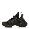 LOUIS VUITTON CALFSKIN MONOGRAM LV ARCHLIGHT SLINGBACK PUMP BLACK BLACK & BROWN MONOGRAM