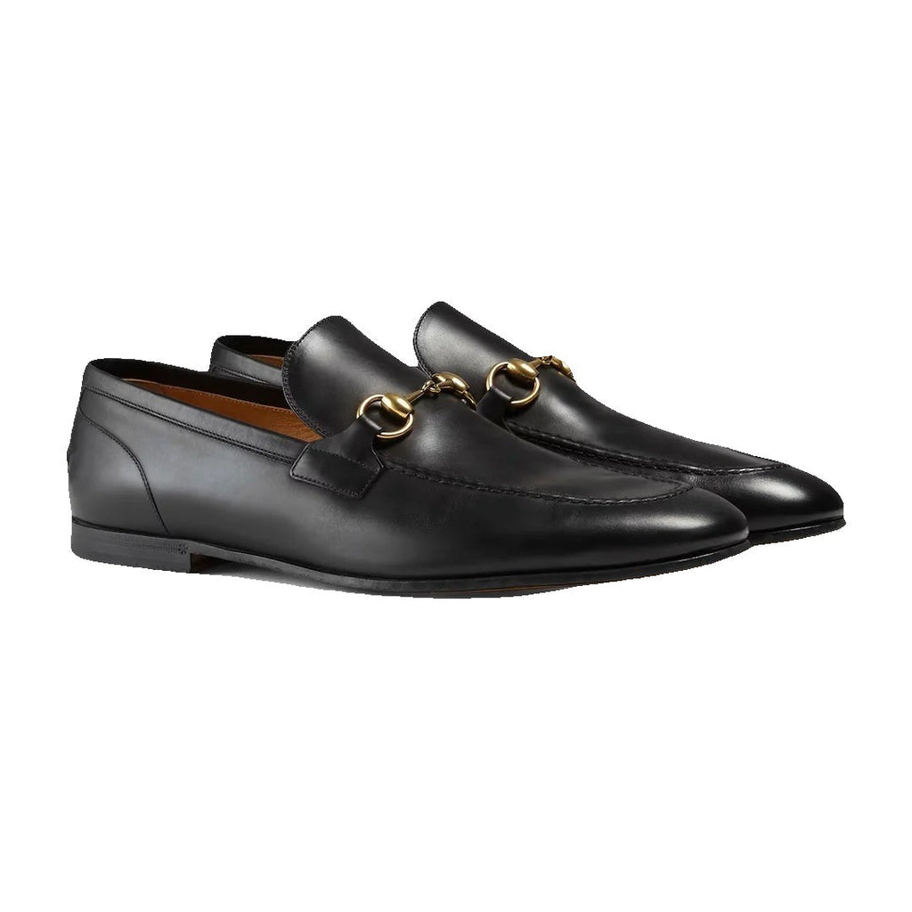 GUCCI JORDAAN LEATHER LOAFER BLACK