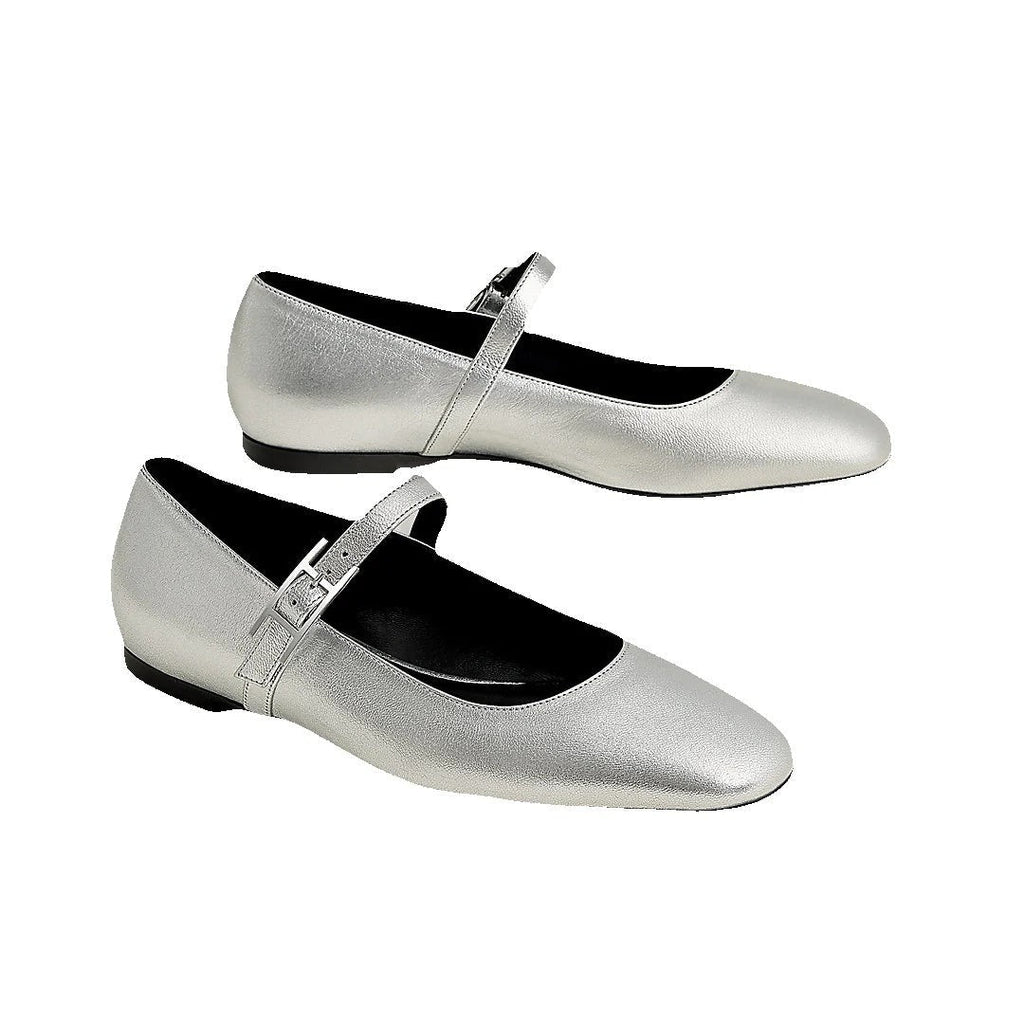 HERMÈS LIGHT BALLET FLAT SILVER