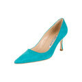 MANOLO BLAHNIK BB POINTED-TOE PUMPS TEAL & TURQUOISE