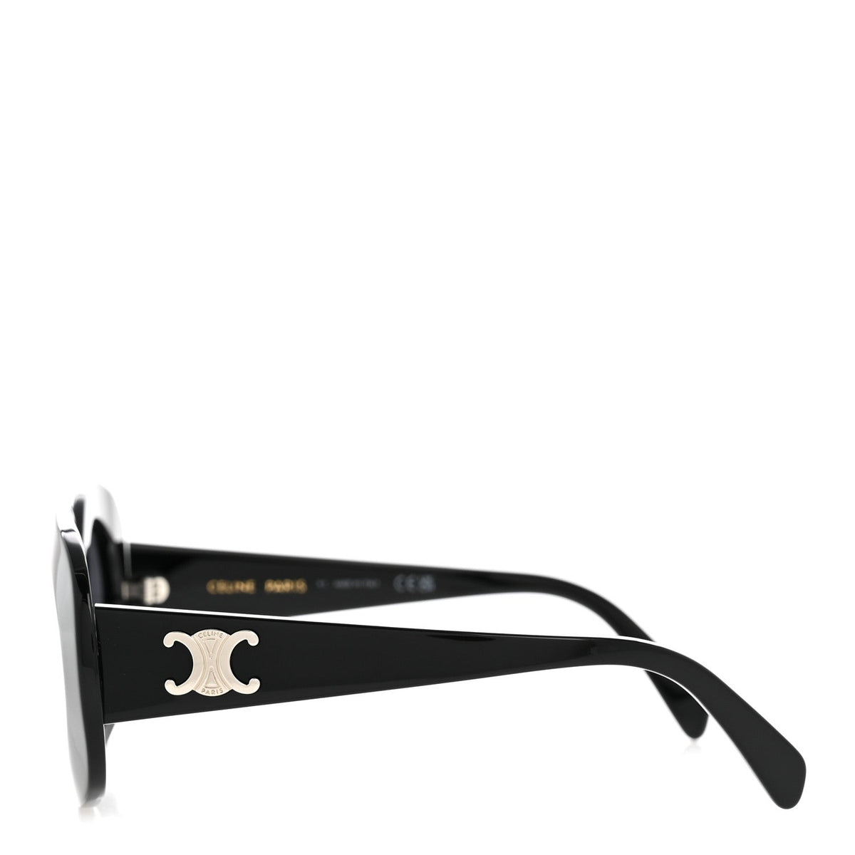 Celine Oversized Round Sunglasses — Black