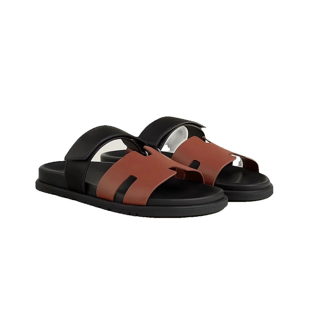 HERMÈS CHYPRE SANDAL BROWN & BLACK