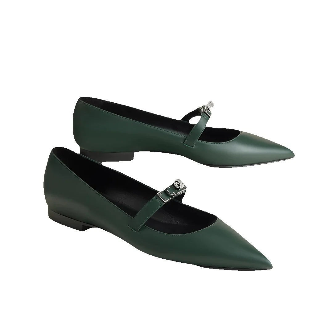 HERMÈS LIGHT BALLET FLAT GREEN