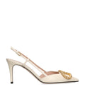 Valentino Garavani Leather VLogo Slingback Pumps 80 – 00182