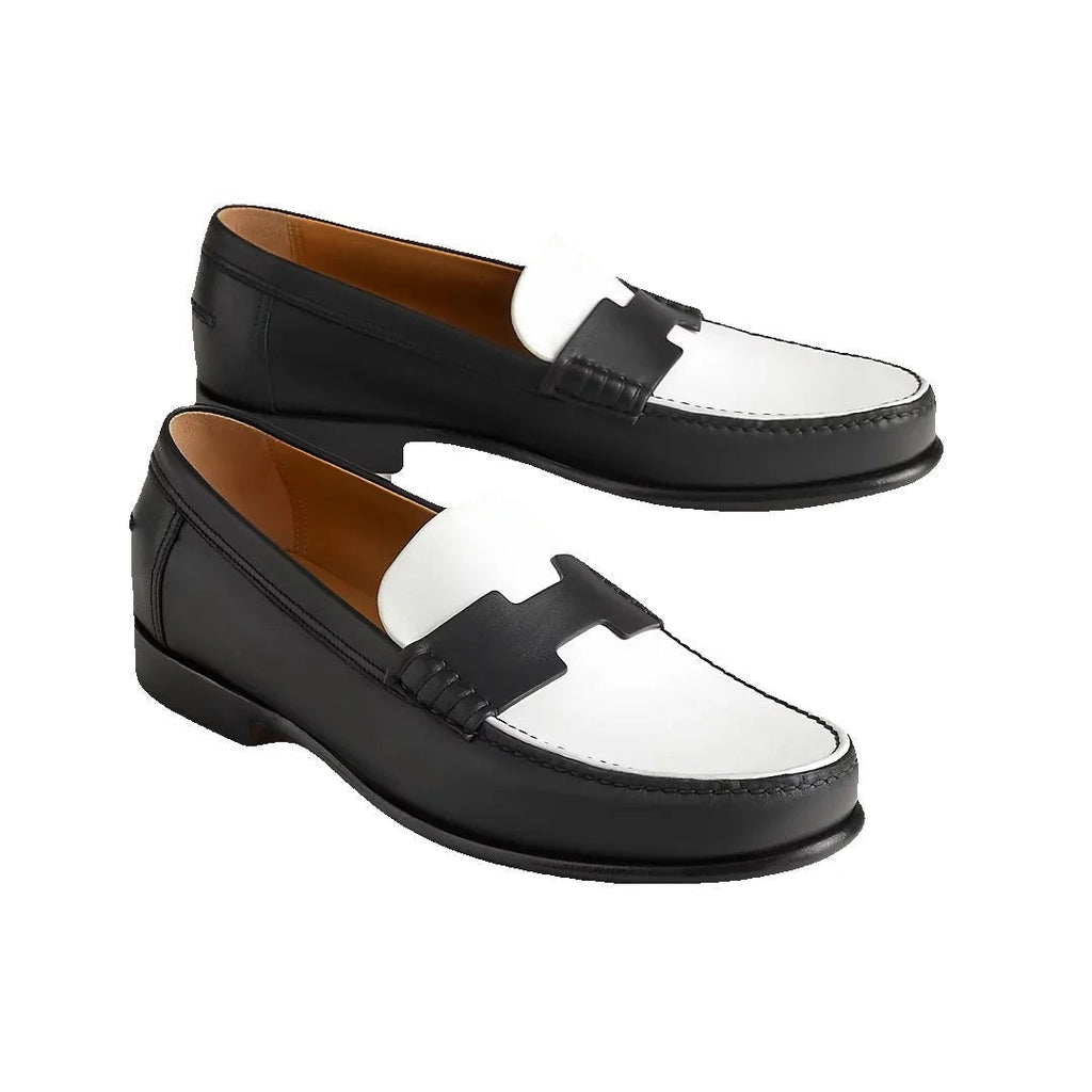 HERMÈS KENNEDY LOAFER BLACK AND WHITE