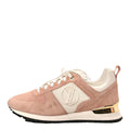 LOUIS VUITTON MIX MATERIALS SUEDE CALFSKIN RUN SNEAKERS PINK SUEDE