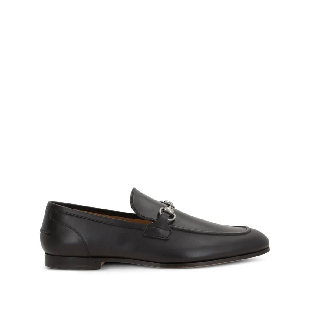 GUCCI EDGAR HORSEBIT-EMBELLISHED LEATHER LOAFERS BLACK
