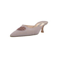 MANOLO BLAHNIK VIERAS MULES BEIGE & PINK