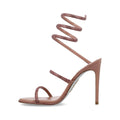 RENÉ CAOVILLA BRAID CLEO IVORY SANDAL PINK & ROSE