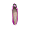 MANOLO BLAHNIK POINTED TOE FLATS PINK & MAGENTA