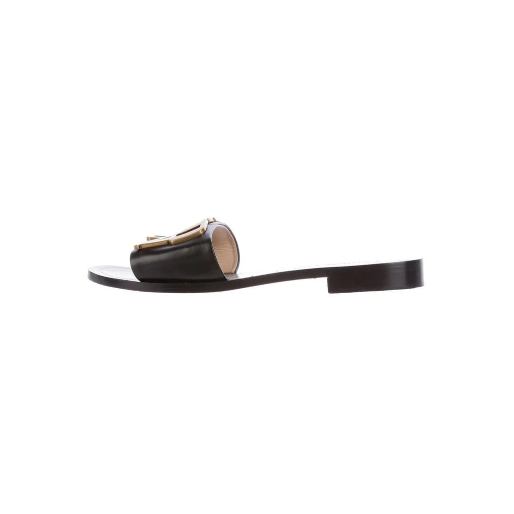CHRISTIAN DIOR EVOLUTION SLIDE SANDALS CAMOUFLAGE DEEP BLACK & GOLD