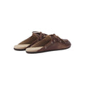MIU MIU LEATHER MULES CREAM BROWN