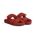 HERMÈS CHYPRE SANDAL RED SHEARLING