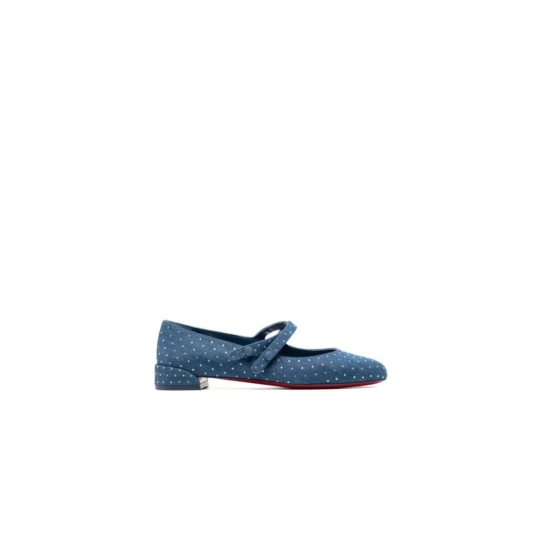 CHRISTIAN LOUBOUTIN BALLET FLAT BLUE (DENIM)