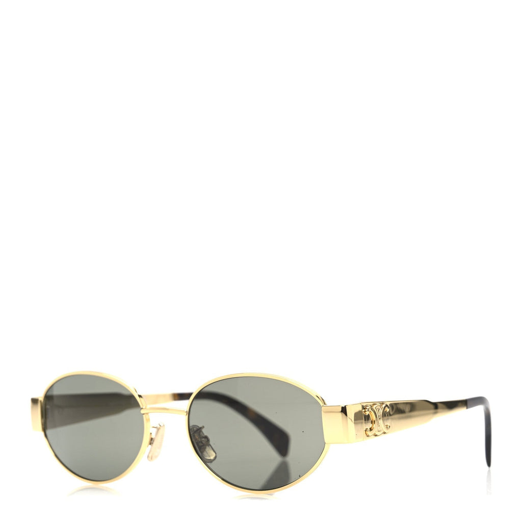 Celine Square Sunglasses — Green – Metal Triomphe 01 CL40235U Gold
