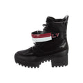 LOUIS VUITTON SUEDE LAUREATE PLATFORM CHELSEA BOOT BLACK WITH RED & WHITE LV STRAP