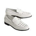 HERMÈS KENNEDY LOAFER BEIGE WHITE WOVEN