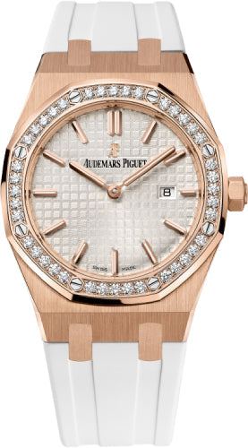 audemars-piguet-royal-oak-quartz-ladies-rose-gold-silver-index-diamond-bezel-33mm-white-rubber-67651or-zz-d010ca-01