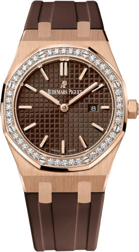 audemars-piguet-royal-oak-quartz-ladies-rose-gold-brown-index-diamond-bezel-33mm-rubber-67651or-zz-d080ca-01
