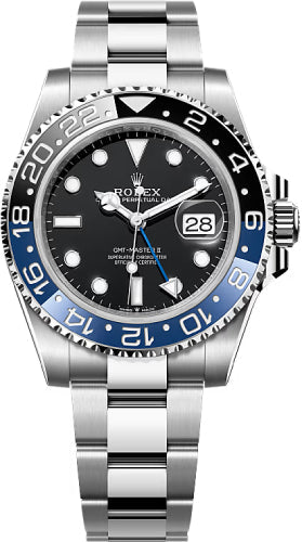 rolex-gmt-master-ii-40mm-black-dial-cerachrom-bezel-oyster-bracelet-batgirl-126710blnr-new-2024-model
