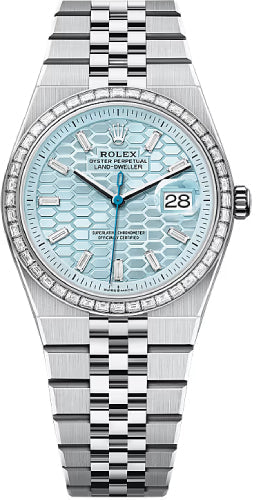 rolex-land-dweller-36-platinum-ice-blue-honeycomb-motif-dial-baguette-diamond-set-bezel-flat-jubilee-bracelet-127286tbr-2025